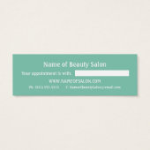 Simple Chic Mint Salon Appointment Reminder (Back)