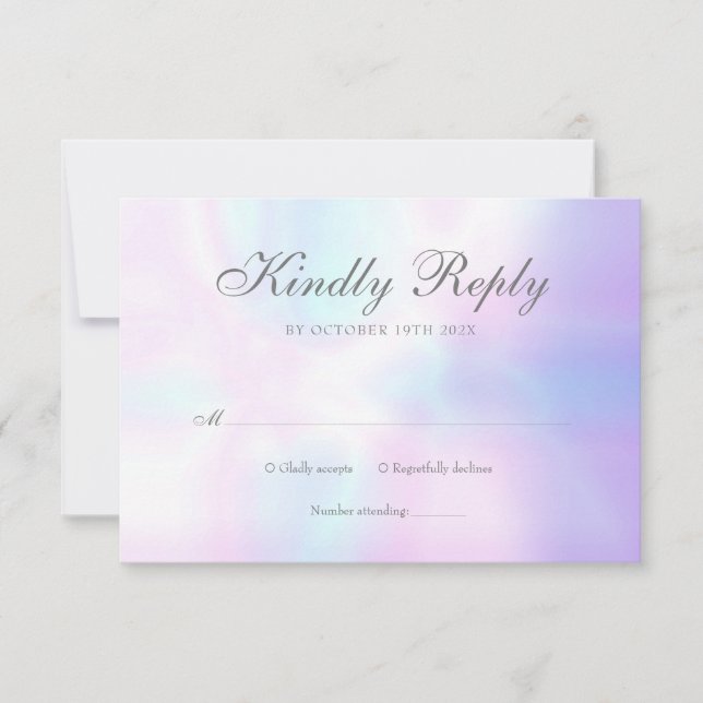 Simple Chic Modern Pearl RSVP (Front)