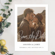Simple Chic Modern Photo Wedding Save The Date   Magnetic Invitation at Zazzle
