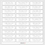 Simple Chic Modern Wedding Guest Names Address Sticker<br><div class="desc">Composed of simple sans serif and modern serif typography. These elements are simple,  elegant,  and modern. This has 30 stickers. 
 
 This is designed by White Paper Birch Co. exclusive for Zazzle.
 
 Available here:
 http://www.zazzle.com/store/whitepaperbirch</div>
