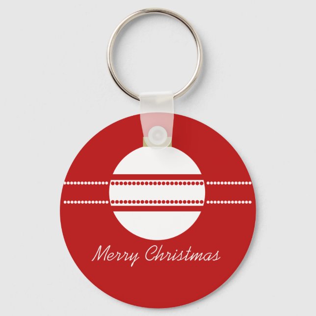 Simple Chic Ornament Christmas Keychain (Front)