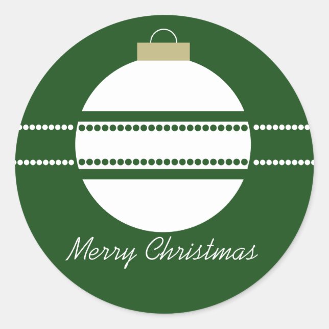 Simple Chic Ornament Christmas Stickers (Front)