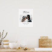 Simple Chic Photo Custom Wedding Reception Welcome Poster (Kitchen)