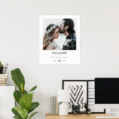Simple Chic Photo Custom Wedding Welcome Poster (Home Office)