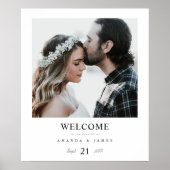 Simple Chic Photo Custom Wedding Welcome Poster (Front)