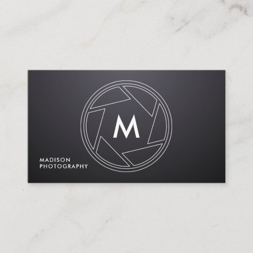 Simple  Chic Photography Black Business Card