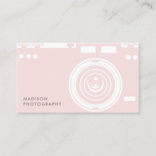 Simple & Chic Photography Pink Business Card