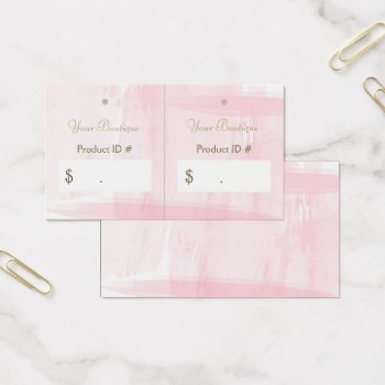 Simple Chic Pink Boutique Retail Sales Hang Tags by GirlyBusinessCards at Zazzle