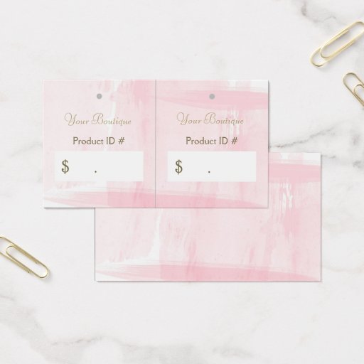 Customizable Simple Chic Pink Boutique Retail Sales Hang Tags Business Card Template