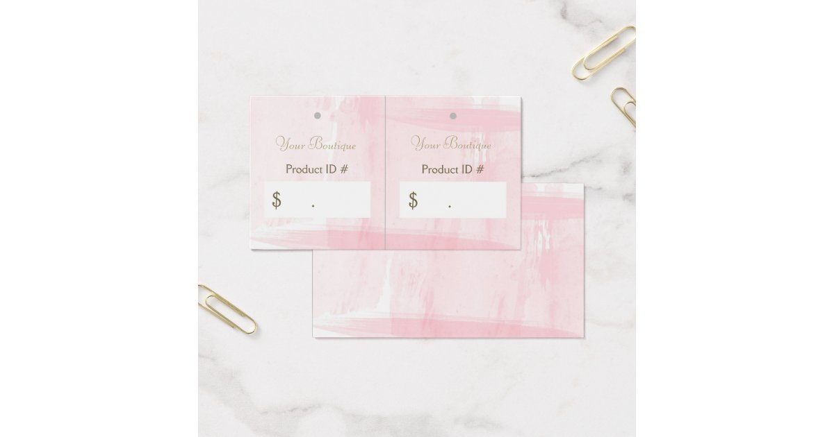 Simple Chic Pink Boutique Retail Sales Hang Tags | Zazzle