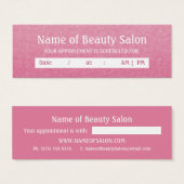 Simple Chic Pink Salon Appointment Reminder (Front & Back)