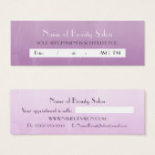 Simple Chic Purple Salon Appointment Reminder (Front & Back)