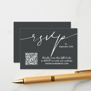 Simple Chic QR Code Wedding Enclosure Card