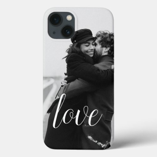 Simple Chic Romantic Couple Photo Love iPhone 13 Case