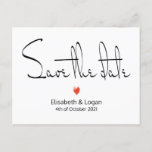 Simple, chic Save the date map Announcement Postcard