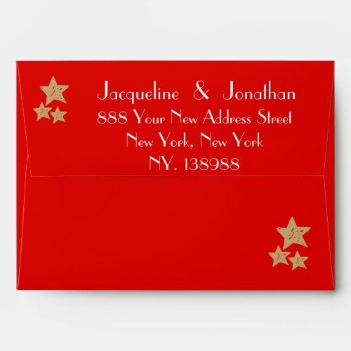 Simple chic script elegant red wedding invitation  envelope