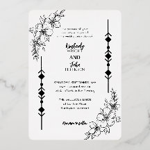 Simple Chic Wedding Foil Invitation