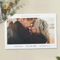 Simple Chic Wedding Guest Book with Photo
