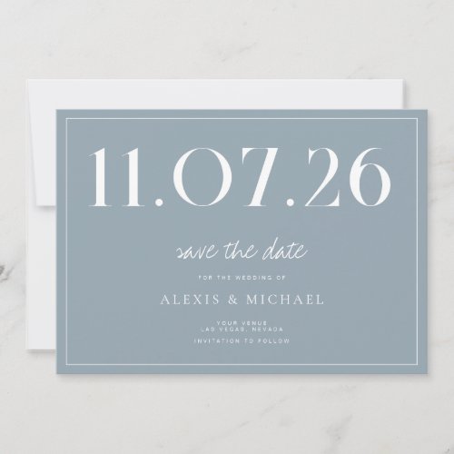 Simple Chic Wedding Non_Photo Save The Date