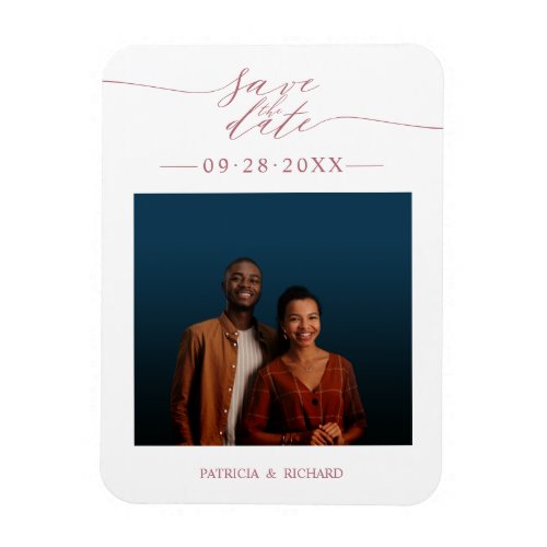 Simple Chic Wedding Save The Date Photo Magnet