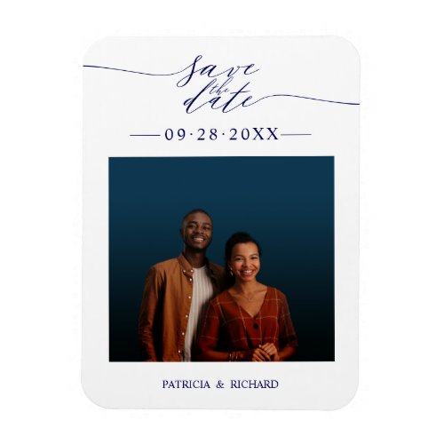 Simple Chic Wedding Save The Date Photo Magnet