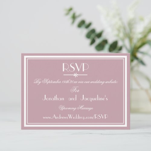  Simple Chic Wedding Website RSVP Enclosure Card
