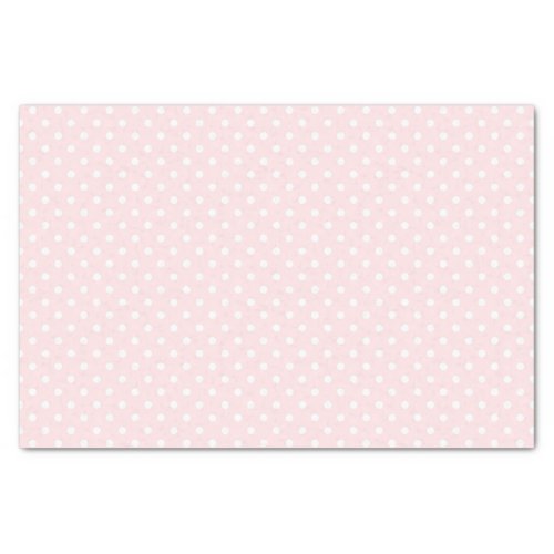 Simple Chic White Polkadots Pattern On Pale Blush Tissue Paper