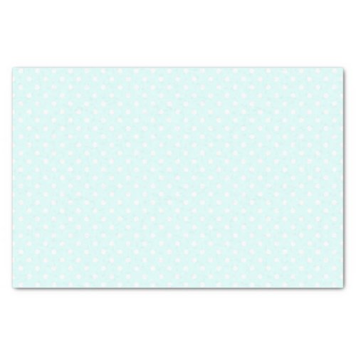 Simple Chic White Polkadots Pattern On Pale Green Tissue Paper