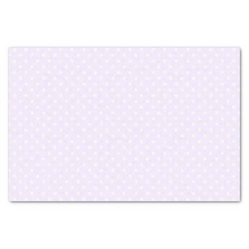 Simple Chic White Polkadots Pattern On Pale Violet Tissue Paper
