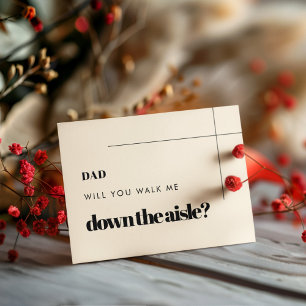 Simple chic Will you walk me down the aisle card