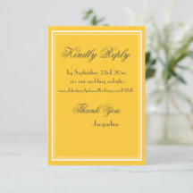 Simple Chic Yellow White Border Fancy Black Script