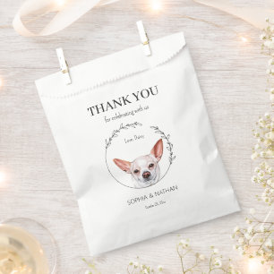 Simple Chihuahua Dog Wedding Thank You Favor Bag