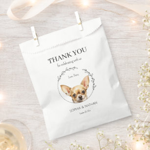 Simple Chihuahua Dog Wedding Thank You Favor Bag