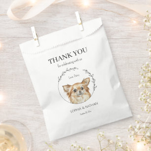 Simple Chihuahua Dog Wedding Thank You Favor Bag