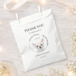 Simple Chihuahua Dog Wedding Thank You Favor Bag