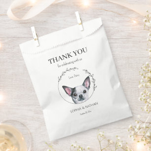 Simple Chihuahua Dog Wedding Thank You Favor Bag