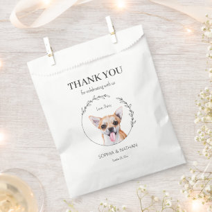 Simple Chihuahua Dog Wedding Thank You Favor Bag