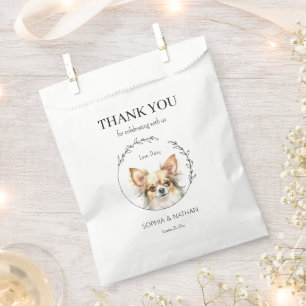 Simple Chihuahua Dog Wedding Thank You Favor Bag