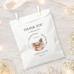 Simple Chihuahua Dog Wedding Thank You Favor Bag