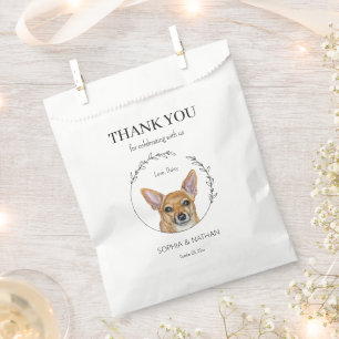 Simple Chihuahua Dog Wedding Thank You Favor Bag