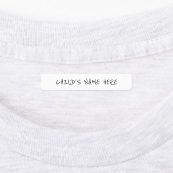 Simple Childs Clothing Name Tags Kids' Labels by Ricaso at Zazzle