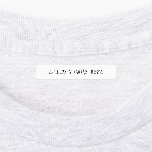 Simple Childs Clothing Name Tags Kids Labels