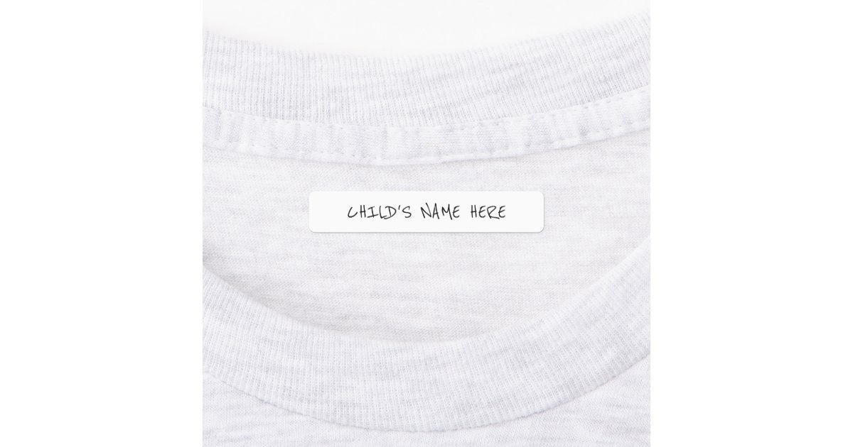 Simple Childs Clothing Name s Kids Labels Zazzle Com