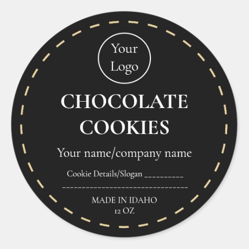 Simple Chocolate Chip Cookie Sticker Custom Label