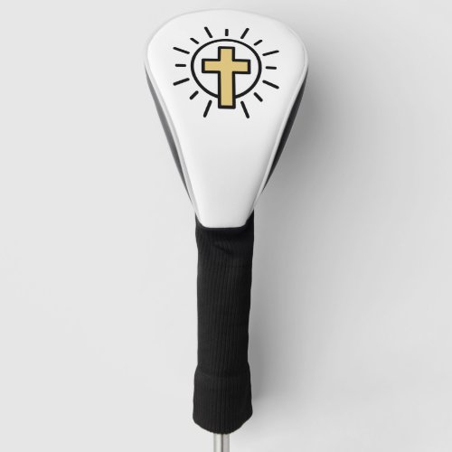 Simple Christian Cross Golf Head Cover