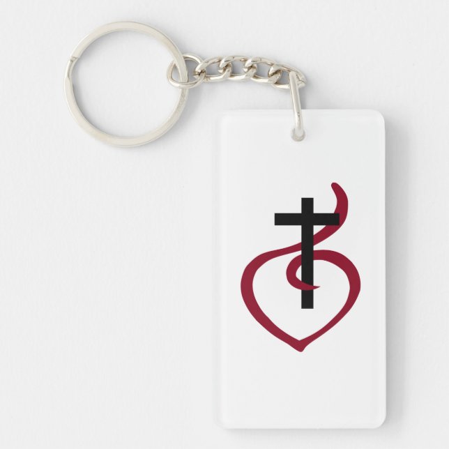 Simple Christian Cross Keychain (Front)