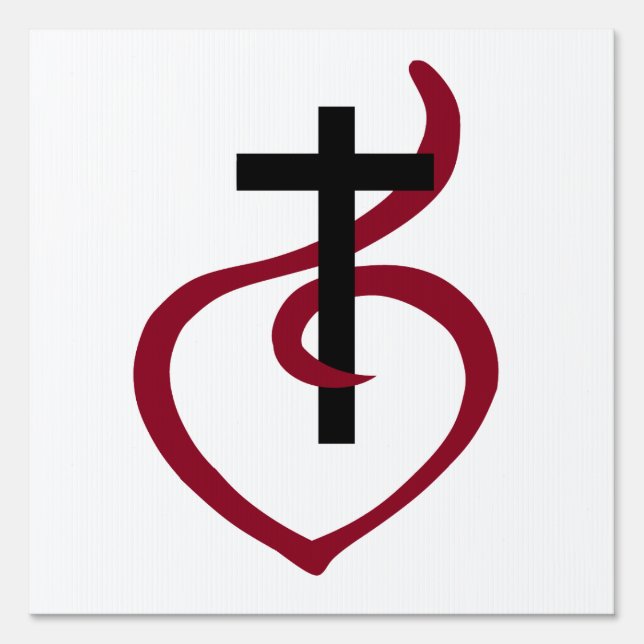 Simple Christian Cross  Sign (Front)