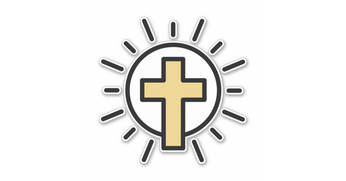 Simple Christian Cross Sticker