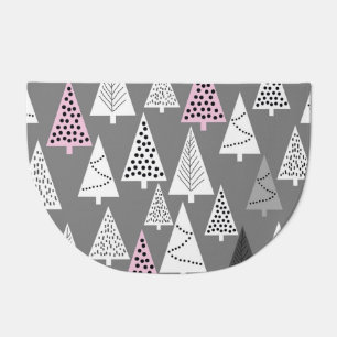 Simple Christmas: Abstract Tree Pattern Doormat