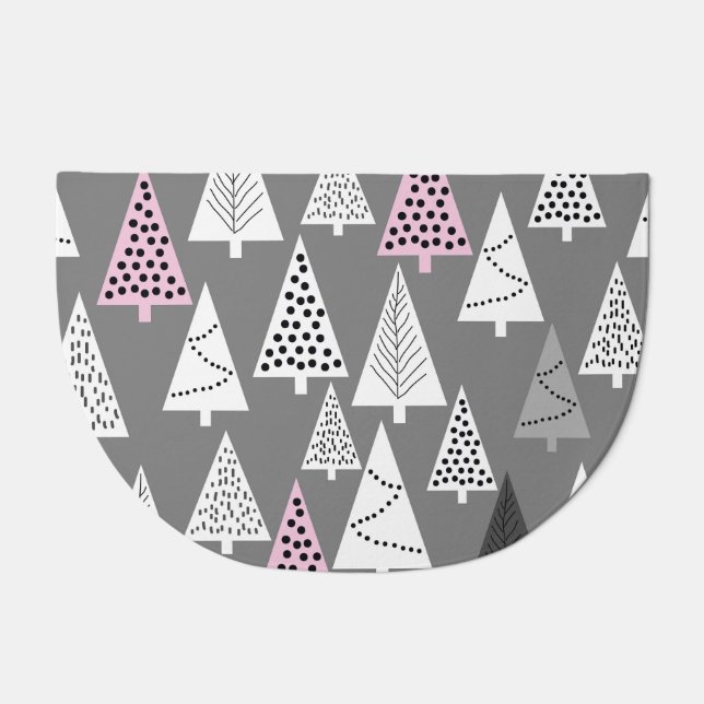 Simple Christmas: Abstract Tree Pattern Doormat (Front)